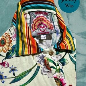 Johnny Was Multicolor Floral Shirt
